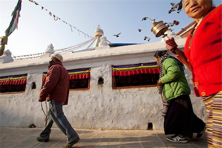 simsearch:862-07909997,k - Nepal. Kathmandu, Boudinath Stupa one of the holiest Buddhist sites in Kathmandu and one largest stupa's in the world Stock Photo - Rights-Managed, Code: 862-03731986