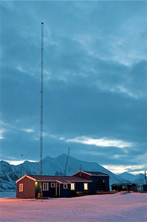 radio mast - Arctic, Norway, Spitsbergen. Isfjord Radio Hotel. Stock Photo - Rights-Managed, Code: 862-03732000