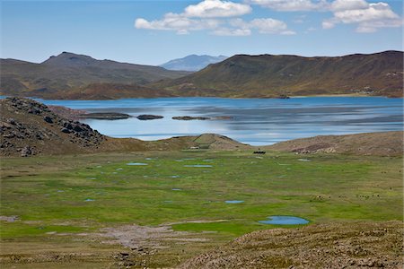 Peru, Lake Lagunillas liegt im Altiplano der Anden in einer Höhe von über 4.000 m zwischen Arequipa und Colca Canyon. Stockbilder - Lizenzpflichtiges, Bildnummer: 862-03732110