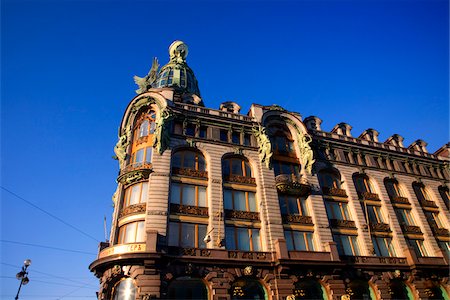 sculpted - Russia, St. Petersburg; the Zinger building, functioning as a bookshop and a café Stock Photo - Rights-Managed, Code: 862-03732177