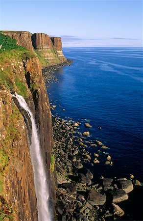 Kilt Rock, île de Skye, en Ecosse Photographie de stock - Rights-Managed, Code: 862-03732278
