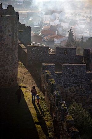 Partial view of the castle of Medellin, Badajoz, in the south of Spain, Europe Stock Photo - Rights-Managed, Code: 862-03732376