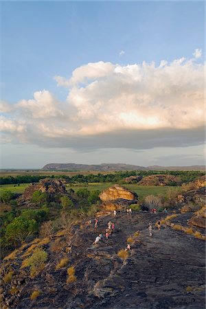 Australia, Northern Territory, Kakadu National Park, Ubirr.  Sunset at the sacred Aboriginal site of Ubirr, overlooking the Nadab floodplain. Foto de stock - Con derechos protegidos, Código: 862-03807268