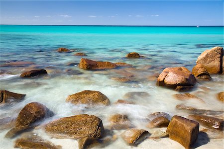 Australie, Australie-occidentale, Geographe Bay, Dunsborough. Les eaux claires de la plage de Meelup. Photographie de stock - Rights-Managed, Code: 862-03807326