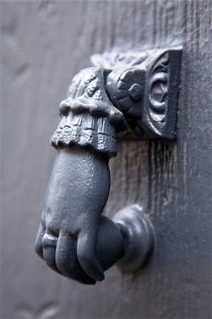 France, Haute-Garonne, Revel.  Traditional door handle, Revel. Stock Photo - Rights-Managed, Code: 862-03807448