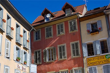 France, Hautes-Alpes, Gap.   A Apline market town situated at trading crossroads the central square, the Jean Marcellin Square, abounds with charm and traditional architectural features Stock Photo - Rights-Managed, Code: 862-03807474