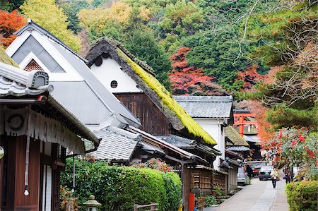 Asia, Japan. Kyoto, Sagano, Arashiyama, thatched roof houses Foto de stock - Con derechos protegidos, Código: 862-03807655