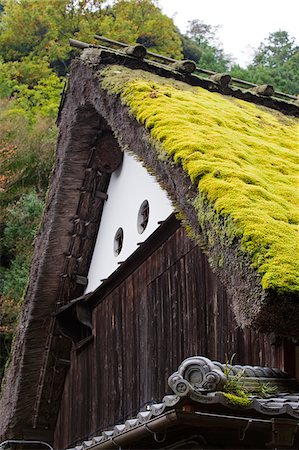 Asie, Japon. Kyoto, Sagano, Arashiyama, maisons de toit de chaume Photographie de stock - Rights-Managed, Code: 862-03807656