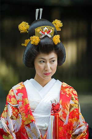 simsearch:693-03313495,k - Asia, Japan, Tokyo, wedding ceremony at Meiji Jingu shrine Foto de stock - Con derechos protegidos, Código: 862-03807702