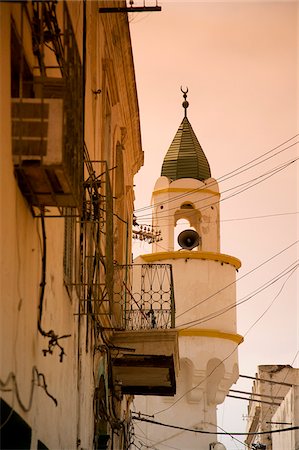 Tripoli, Libya; A minaret from one of the Mosques of the old Medina Stock Photo - Rights-Managed, Code: 862-03807879