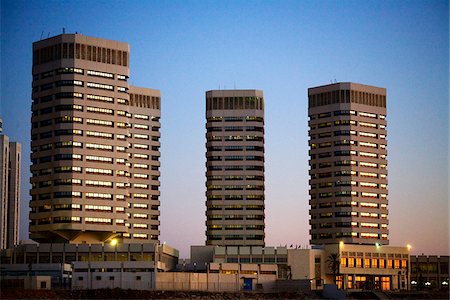 skyscaper and africa - Tripoli, Libya; Four of the five towers of the Dhad al Imad Towers standing prominently facing the Mediterranean sea Stock Photo - Rights-Managed, Code: 862-03807870