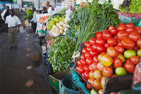 Vegetable stalls in municipal market, Maputo, Mozambique Stock Photo - Rights-Managed, Code: 862-03807904