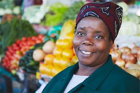 Fruit and vegetable vendor in municipal market, Maputo, Mozambique Stock Photo - Rights-Managed, Code: 862-03807905