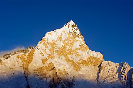 Asia, Nepal, Himalayas, Sagarmatha National Park, Solu Khumbu Everest Region, Unesco World Heritage, Nuptse (7861m), sunset Stock Photo - Rights-Managed, Code: 862-03808069