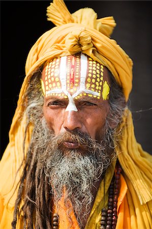 sadhu face photography - Asia, Nepal, Kathmandu, Kathmandu Valley, Durbar Square, Sahdu Stock Photo - Rights-Managed, Code: 862-03808062