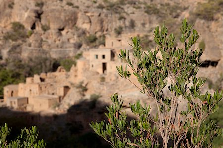 simsearch:862-03360380,k - Oman, Wadi Bani Habib. An abandoned Sheraija Village perched amidst the Jabal Akhdar mountains. Foto de stock - Direito Controlado, Número: 862-03808132