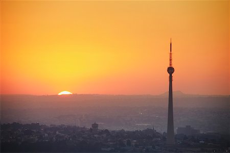 simsearch:862-03808446,k - View of Sentech Tower at sunset, Johannesburg, Gauteng, South Africa Stock Photo - Rights-Managed, Code: 862-03808299