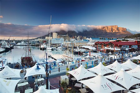 Victoria et Alfred Waterfront à aube, Cape Town, Western Cape, Afrique du Sud Photographie de stock - Rights-Managed, Code: 862-03808302