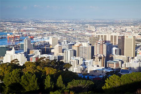 skyscaper and africa - View of City Bowl, Cape Town, Western Cape, South Africa Stock Photo - Rights-Managed, Code: 862-03808377