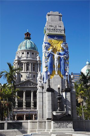 durban - Monument aux morts et la mairie, Durban, KwaZulu-Natal, Afrique du Sud Photographie de stock - Rights-Managed, Code: 862-03808379