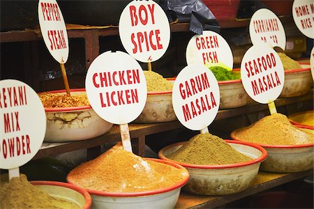 Indian spices at Victoria Street Market, Durban, KwaZulu-Natal, South Africa Stock Photo - Rights-Managed, Code: 862-03808390