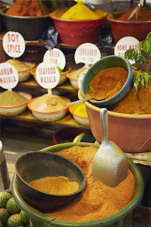 Indian spices at Victoria Street Market, Durban, KwaZulu-Natal, South Africa Stock Photo - Rights-Managed, Code: 862-03808391