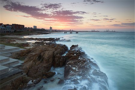 port elizabeth - Sunset on Hobie Beach, Summerstrand, Port Elizabeth, Eastern Cape, South Africa Foto de stock - Con derechos protegidos, Código: 862-03808418