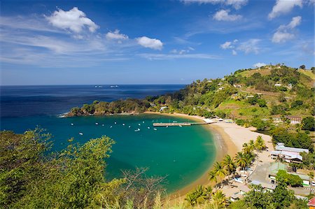 L'île des Caraïbes, Trinidad et Tobago, Tobago Baie sanglante Photographie de stock - Rights-Managed, Code: 862-03808649