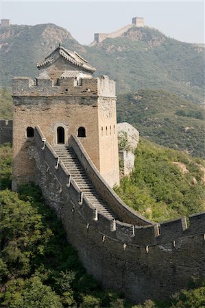 simatai - China, Great Wall.Simatai, a section of the Great Wall of China located in the north of Miyun County, 120 km northeast of Beijing, holds the access to Gubeikou, a strategic pass in the eastern part of the Great Wall. Foto de stock - Con derechos protegidos, Código: 862-03820251