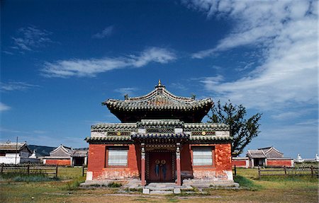 Mongolie, Karakorum, Erdene Zuu monastère. Situé dans la vallée de l'Orkhon dans Övörkhangaï Nord, Karakorum était autrefois une grande capitale construite par Ôguédéi Khan en 1235. Erdene Zuu signifie Bouddha précieux, étant donné que le principal objet de vénération à Erdene Zuu est le Zandan Zuu. C'est l'ONU plus ancien bouddhiste monasterys. Photographie de stock - Rights-Managed, Code: 862-03820862