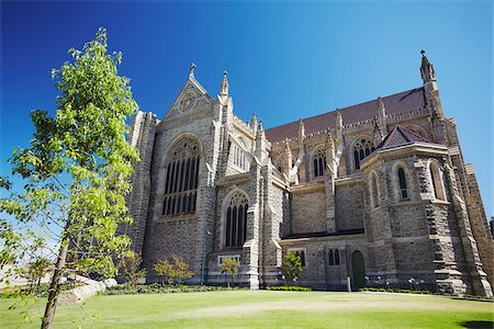 st mary's cathedral - St Mary's Cathedral, Perth, Western Australia, Australia Foto de stock - Direito Controlado, Número: 862-03887092