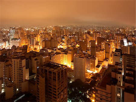 san pablo - Sao Paulo seen from the roof terrace of the Edificio Italia. Brazil Foto de stock - Con derechos protegidos, Código: 862-03887377