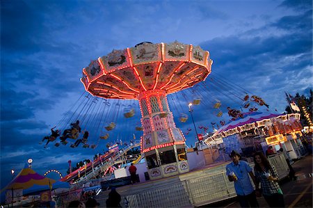 Midway attractions at the Calgary Stampede, Canada Foto de stock - Con derechos protegidos, Código: 862-03887486