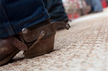 rodeo - Closeup von einem Cowboys Sporen in der Calgary Stampede in Kanada Stockbilder - Lizenzpflichtiges, Bildnummer: 862-03887483