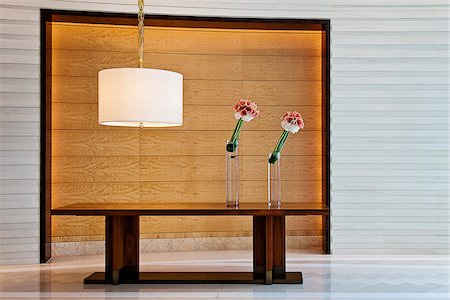 Entrance lobby of the Four Seasons Hotel, IFC Centre, Central District, Hong Kong China. Stock Photo - Rights-Managed, Code: 862-03887508