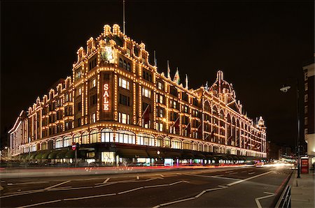 The famous Harrods Department Store in London Knightsbridge. Stock Photo - Rights-Managed, Code: 862-03887624