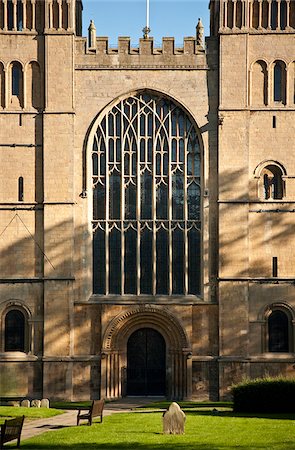 Southwell, England. The  west front of the Norman minster. Stock Photo - Rights-Managed, Code: 862-03887625