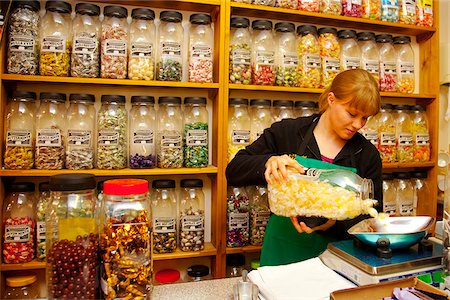 Southwell, England. Sweets are sold in this traditional shop. Stock Photo - Rights-Managed, Code: 862-03887629