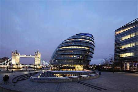 England, London. London City Hall and Tower Bridge at the River Thames. Stock Photo - Rights-Managed, Code: 862-03887658