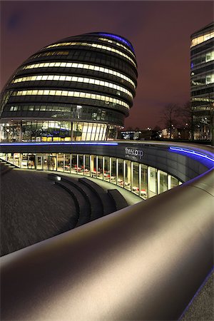 England, London City Hall at the River Thames. Foto de stock - Con derechos protegidos, Código: 862-03887661