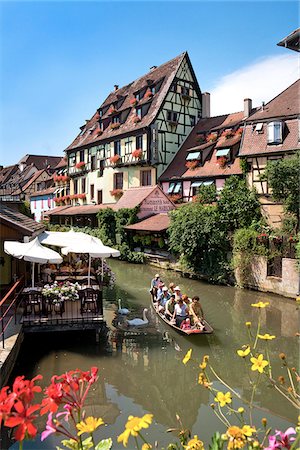 french cafes in france - Petite Venice, Colmar, Alsace, France Stock Photo - Rights-Managed, Code: 862-03887756