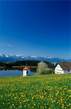 Lac Hergratsried, Allgäu, Bavière, Allemagne Photographie de stock - Rights-Managed, Code: 862-03887870
