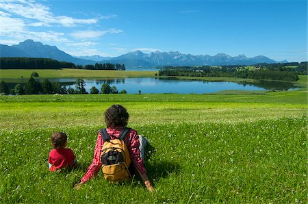Lac Forggensee, Allgäu, Bavière, Allemagne Photographie de stock - Rights-Managed, Code: 862-03888114