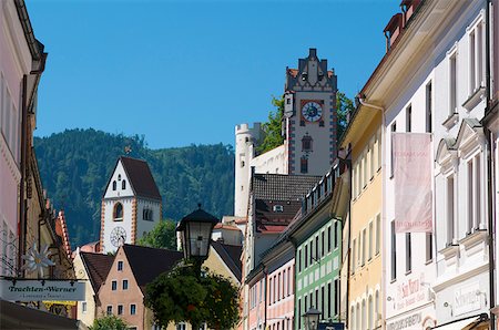 simsearch:862-03887941,k - Facades in Fuessen, Allgaeu, Bavaria, Germany Stock Photo - Rights-Managed, Code: 862-03888111