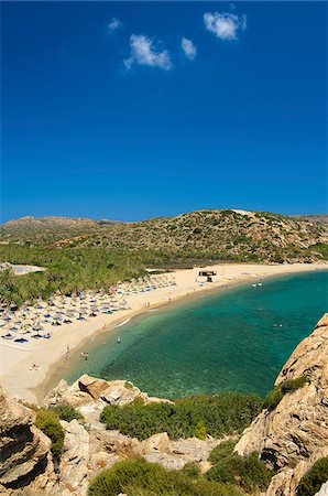 Vai Beach, East Coast,Crete, Greece Foto de stock - Con derechos protegidos, Código: 862-03888331