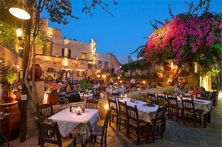 pub - Taverns in the Old Town of Chania, Crete, Greece Stock Photo - Rights-Managed, Code: 862-03888376