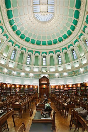 simsearch:862-03888487,k - Irlande, Dublin, Kildare Street, la bibliothèque nationale d'Irlande, la salle de lecture. Photographie de stock - Rights-Managed, Code: 862-03888486