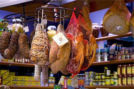 Ham, Delicatessen, Treviso, Veneto, Italy Fotografie stock - Rights-Managed, Codice: 862-03888551