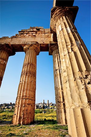 ruins sicily - Temple E Selinute, Selinut, Sicily, Italy Stock Photo - Rights-Managed, Code: 862-03888598