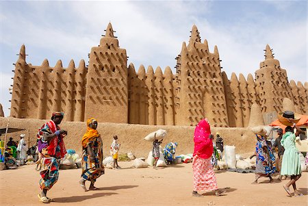 simsearch:862-03808442,k - Marché en face de la mosquée de Djenee, patrimoine mondial de l'UNESCO. Mali, Afrique de l'ouest Photographie de stock - Rights-Managed, Code: 862-03888798